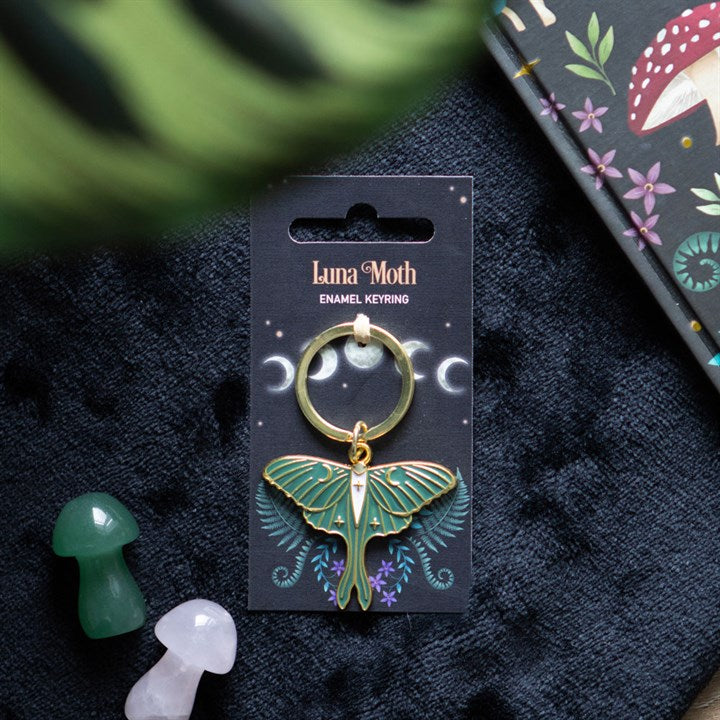 Luna Moth Keyring